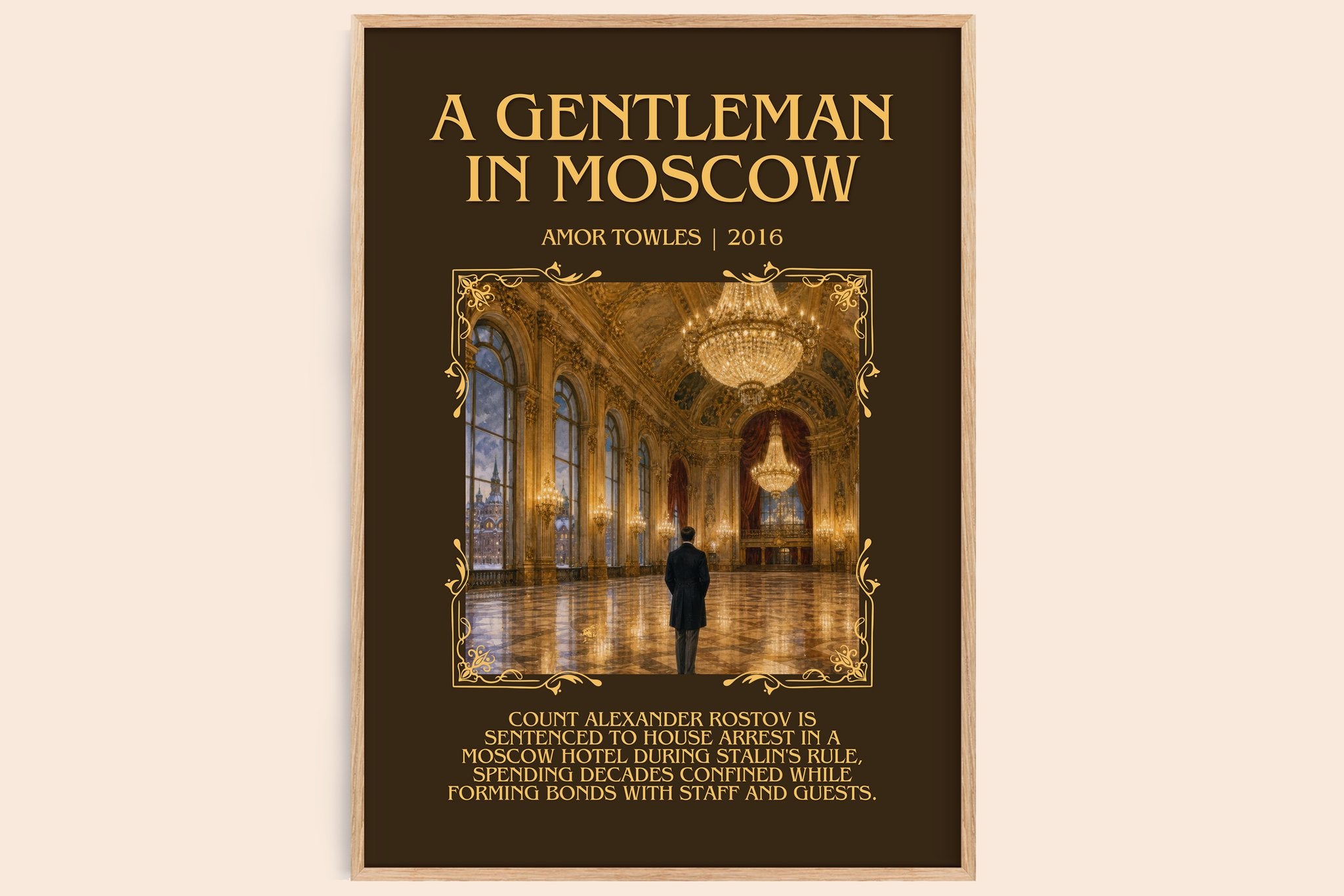 A Gentleman in Moscow Minimalist Book Poster by Amor Towles
