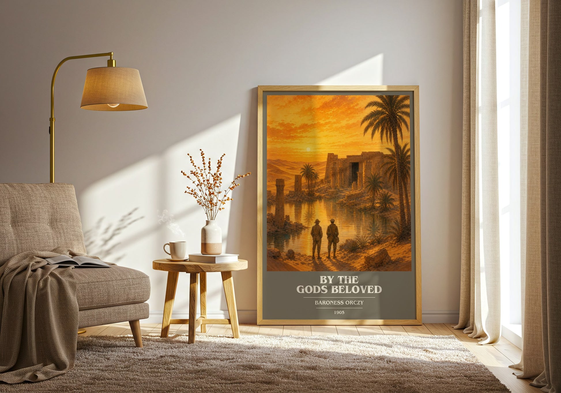 By The Gods Beloved book cover print on bookshelf – Baroness Orczy fan gift