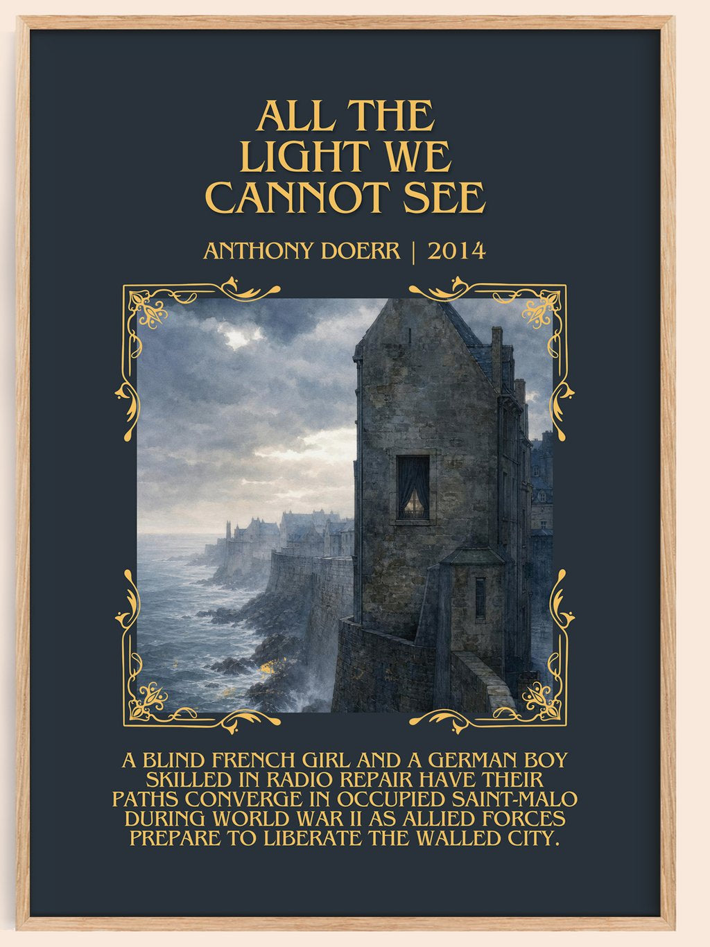 All the Light We Cannot See Minimalist Book Poster by Anthony Doerr – book poster