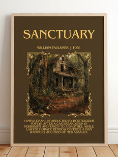 Sanctuary Minimalist Book Poster by William Faulkner – image 2
