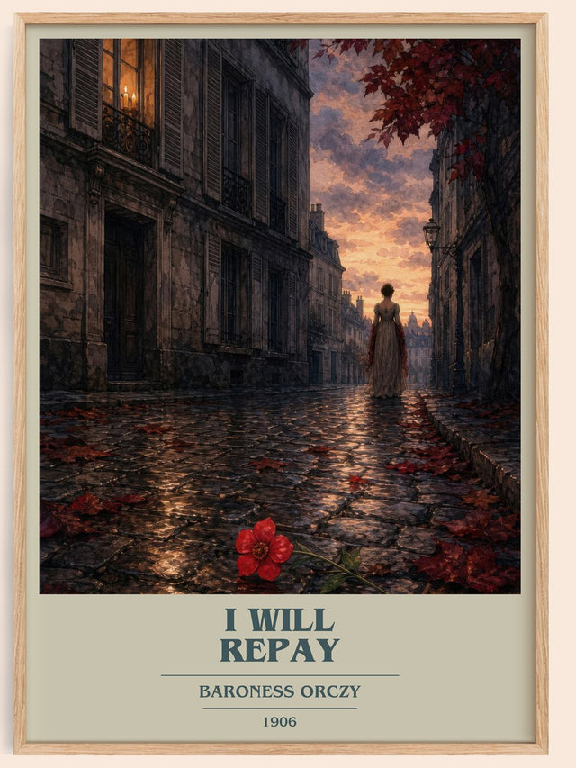 I Will Repay Book Cover Poster by Baroness Orczy