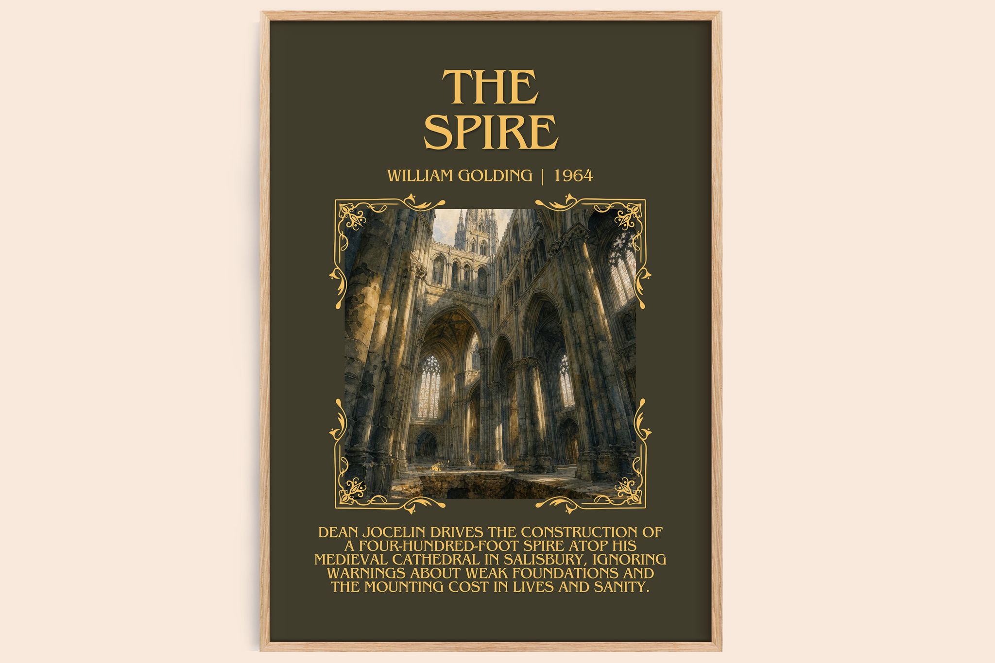The Spire Minimalist Book Poster by William Golding