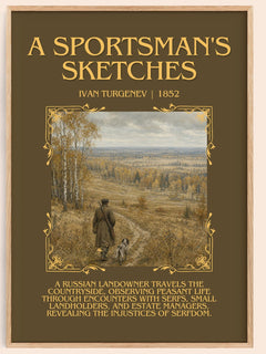 A Sportsman's Sketches Minimalist Book Poster by Ivan Turgenev – image 1
