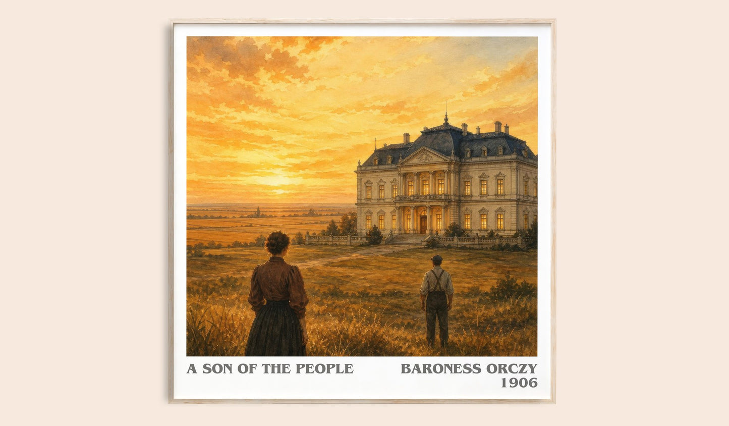 A Son Of The People literary book poster by Baroness Orczy – framed literary art print