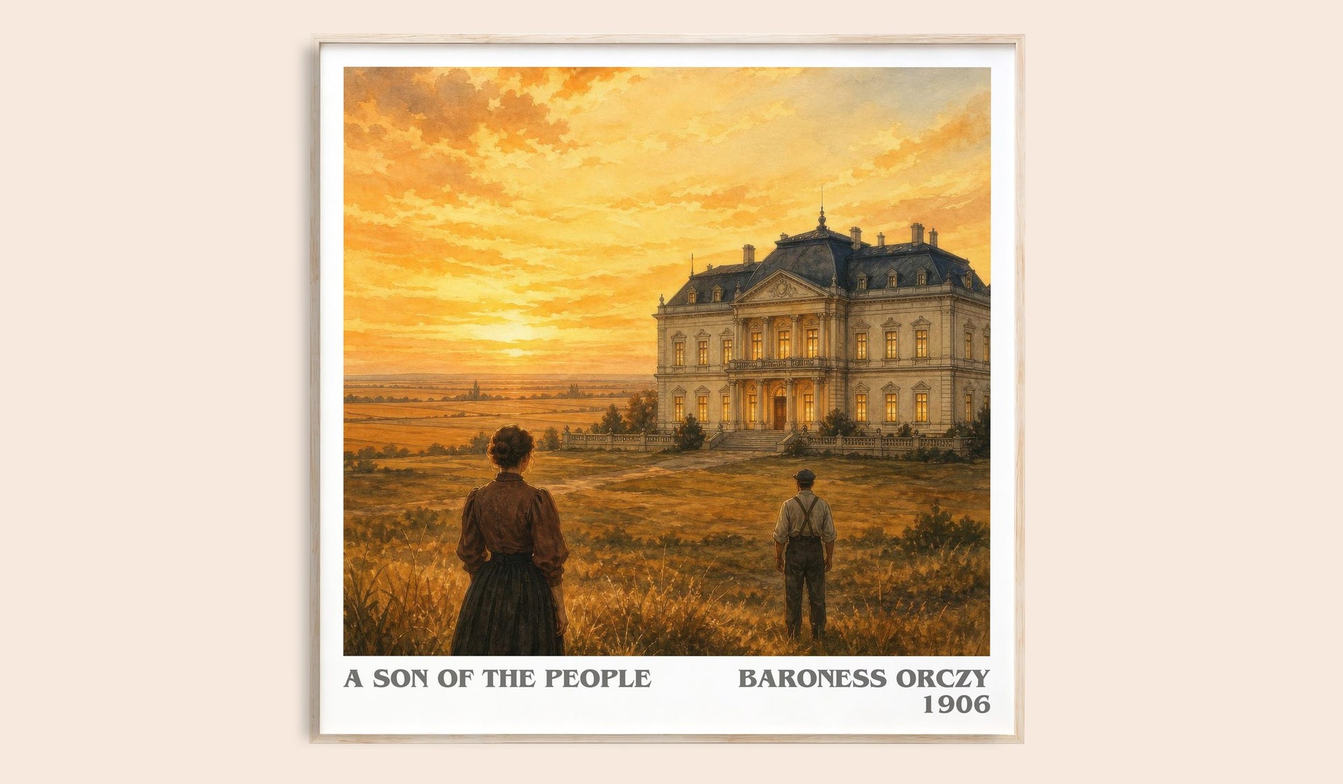 A Son Of The People literary book poster by Baroness Orczy – framed literary art print