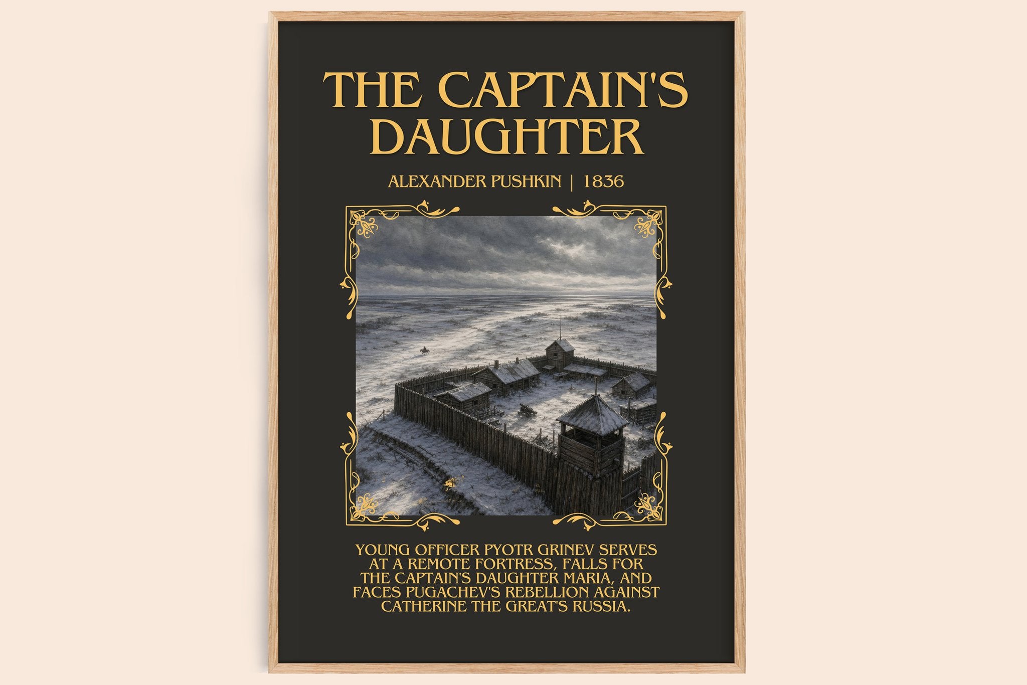 The Captain's Daughter Minimalist Book Poster by Alexander Pushkin