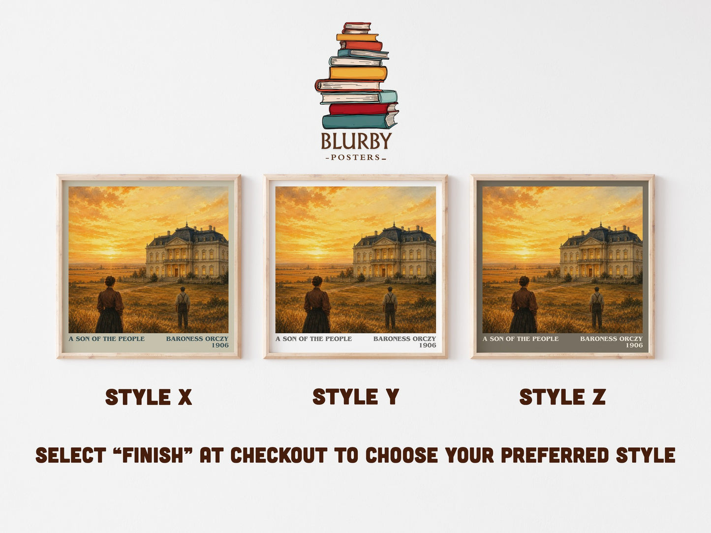 A Son Of The People literary print in frame leaning in hallway – historical fiction wall art
