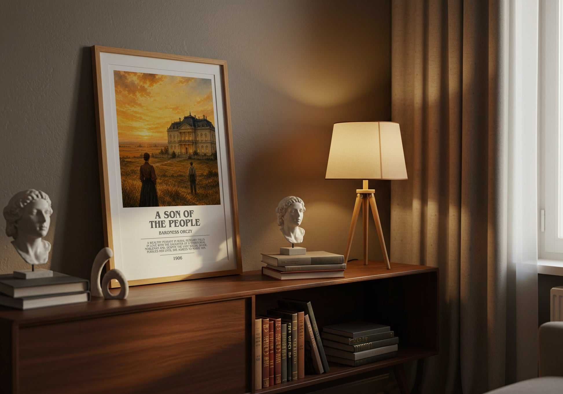 A Son Of The People bookish book poster framed on wall – historical fiction wall art