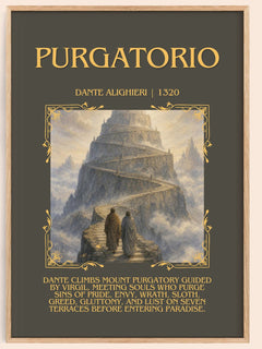 Purgatorio Minimalist Book Poster by Dante Alighieri – image 1