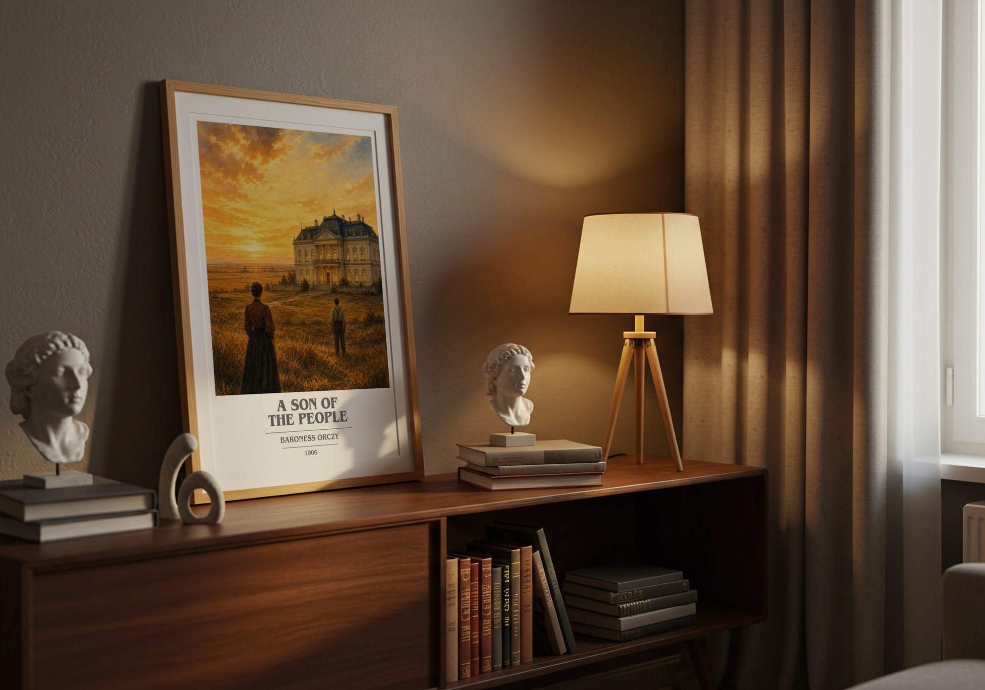 A Son Of The People book cover book poster framed on wall – historical fiction wall art