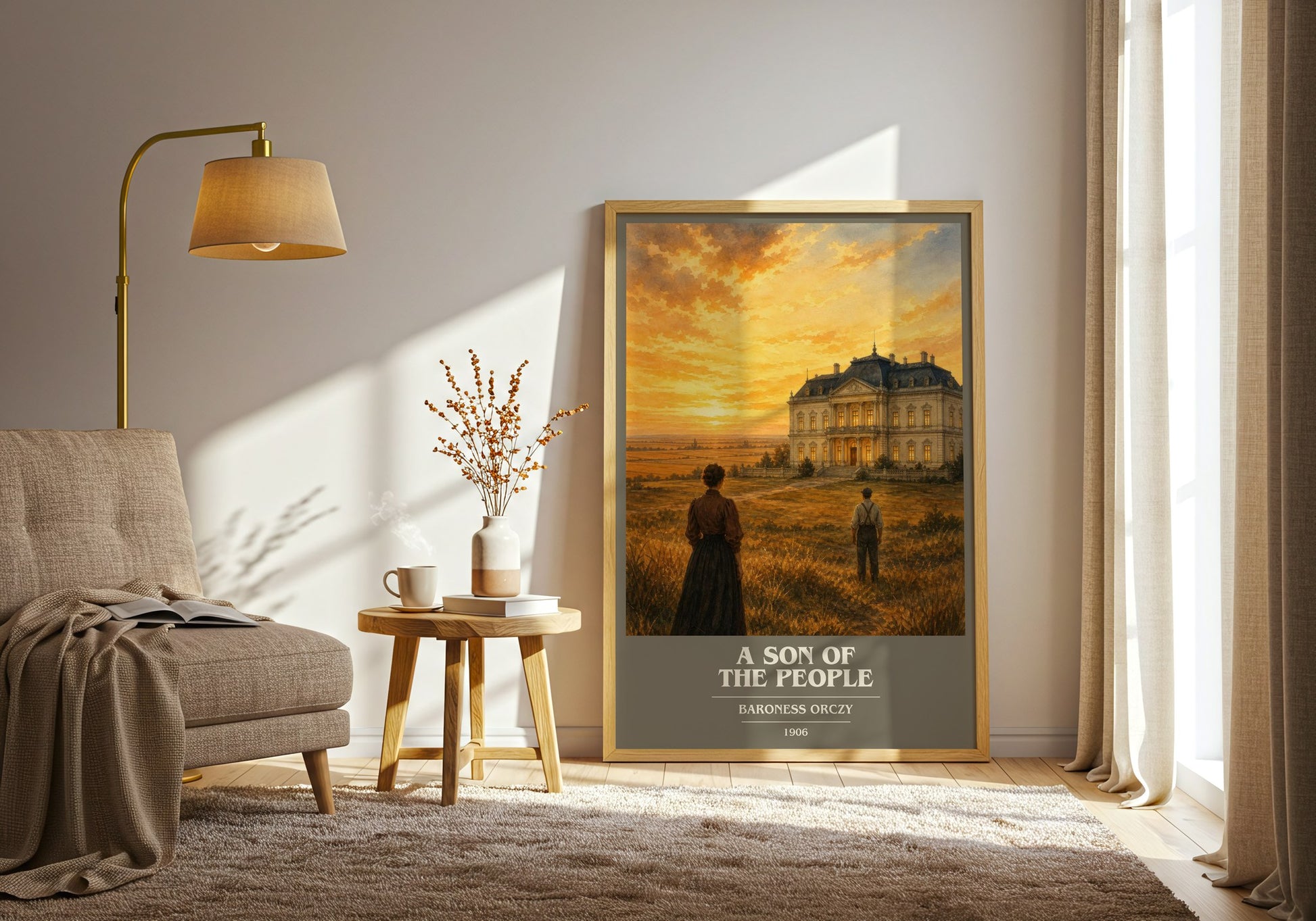 A Son Of The People book cover print on bookshelf – Baroness Orczy fan gift