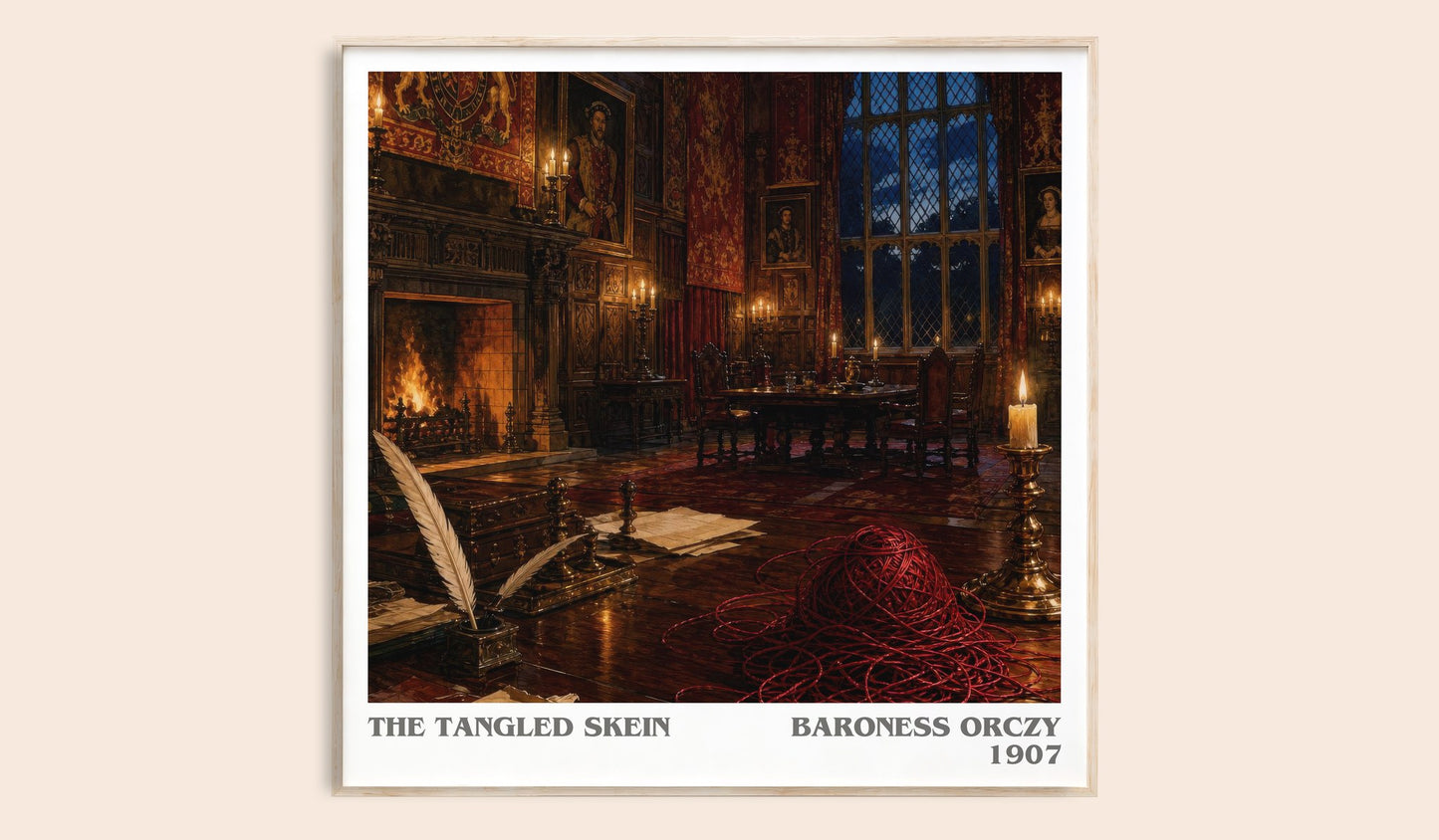 The Tangled Skein literary book poster by Baroness Orczy – framed literary art print