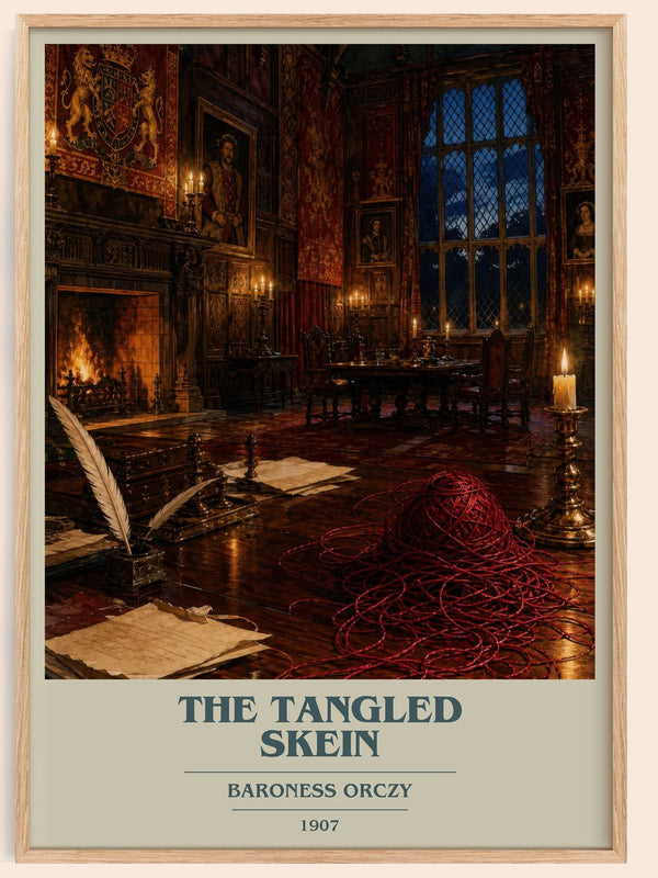 The Tangled Skein book cover book poster by Baroness Orczy – framed literary art print