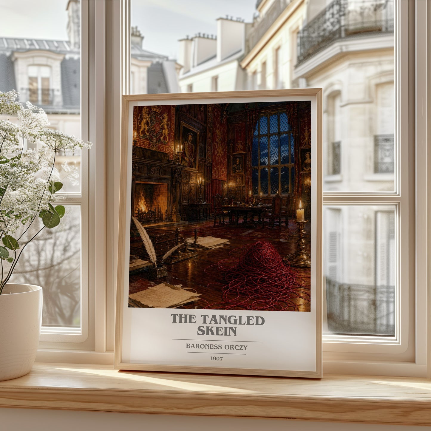 The Tangled Skein book cover poster colour and style options – Baroness Orczy book art