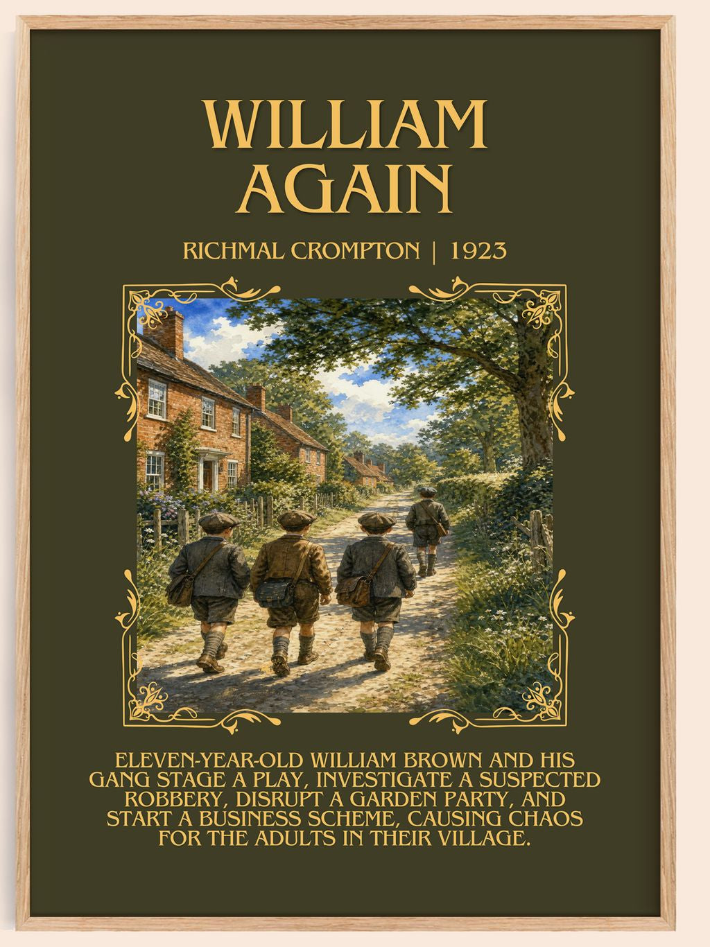 William Again Minimalist Book Poster by Richmal Crompton – book poster