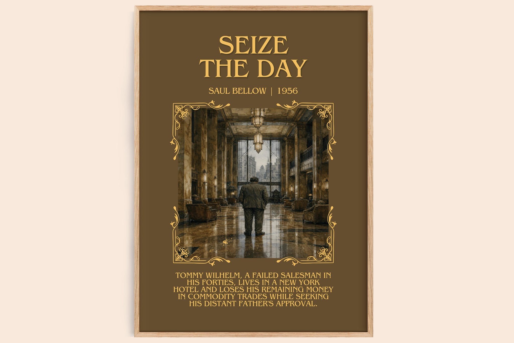 Seize the Day Minimalist Book Poster by Saul Bellow
