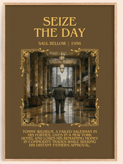 Seize the Day Minimalist Book Poster by Saul Bellow – book poster