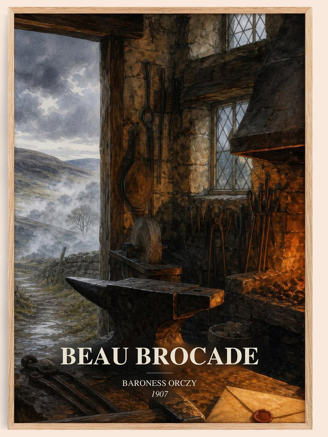 Beau Brocade Book Watercolour Illustration by Baroness Orczy