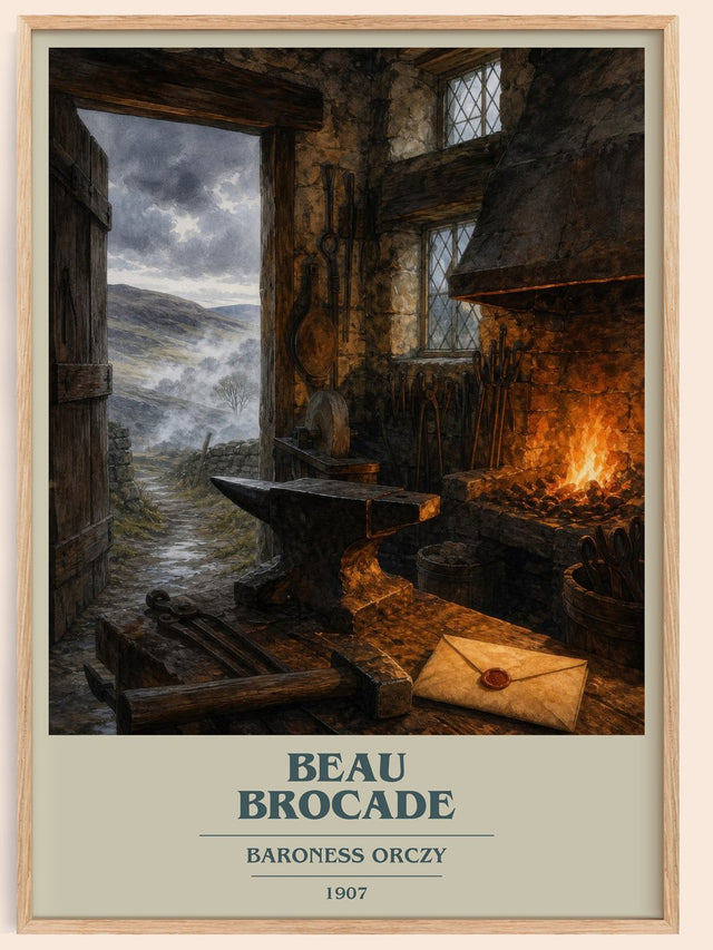 Beau Brocade Book Cover Poster by Baroness Orczy