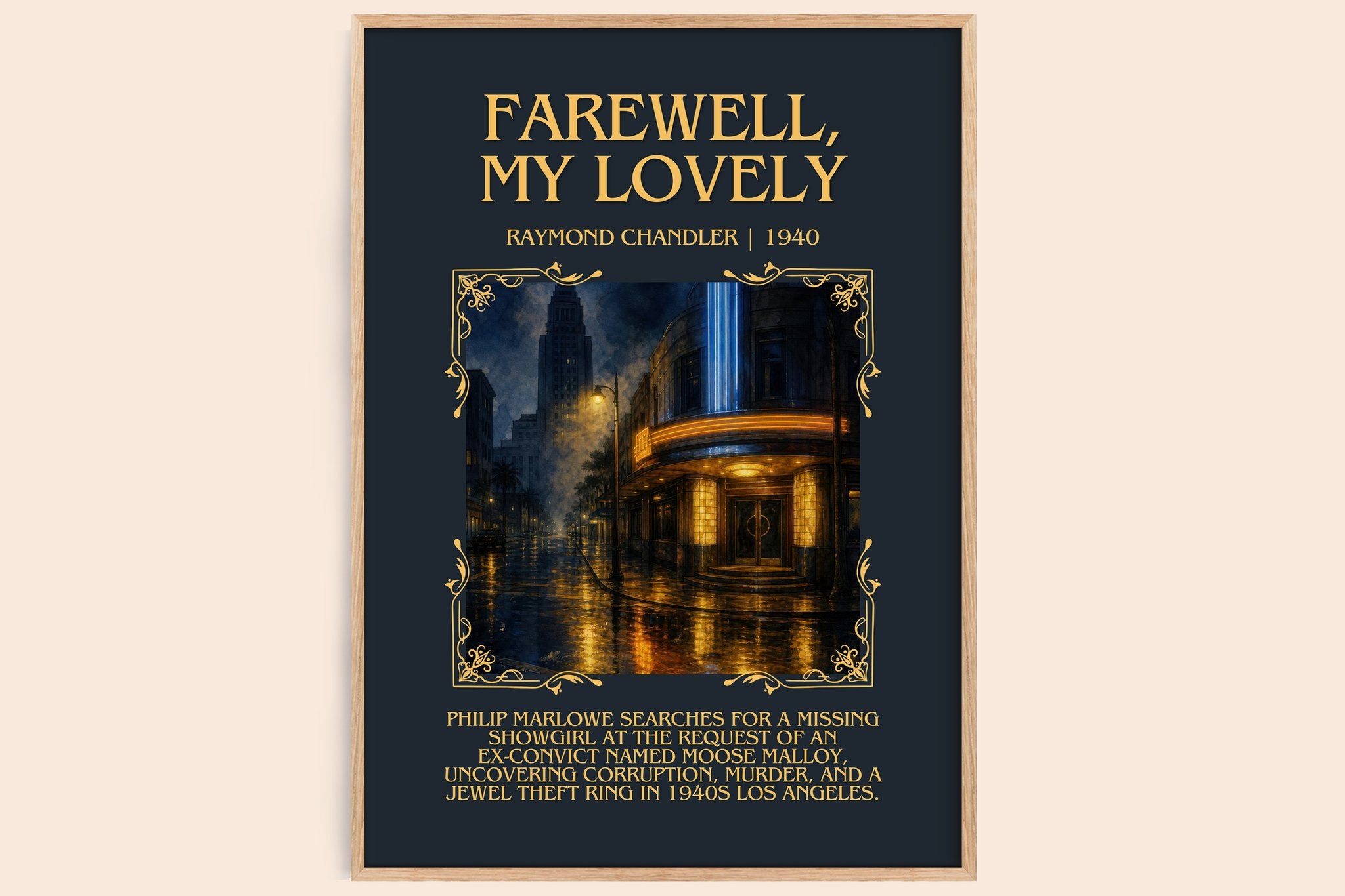 Farewell, My Lovely Minimalist Book Poster by Raymond Chandler