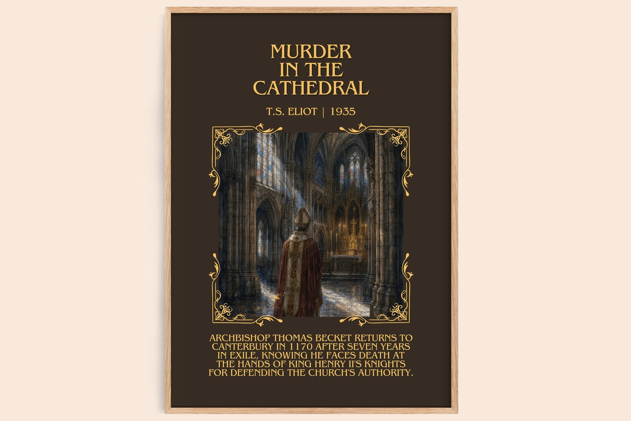 Murder in the Cathedral Minimalist Book Poster by T.S. Eliot