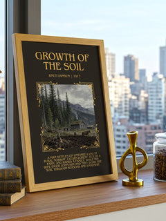 Growth of the Soil Minimalist Book Poster by Knut Hamsun – image 3