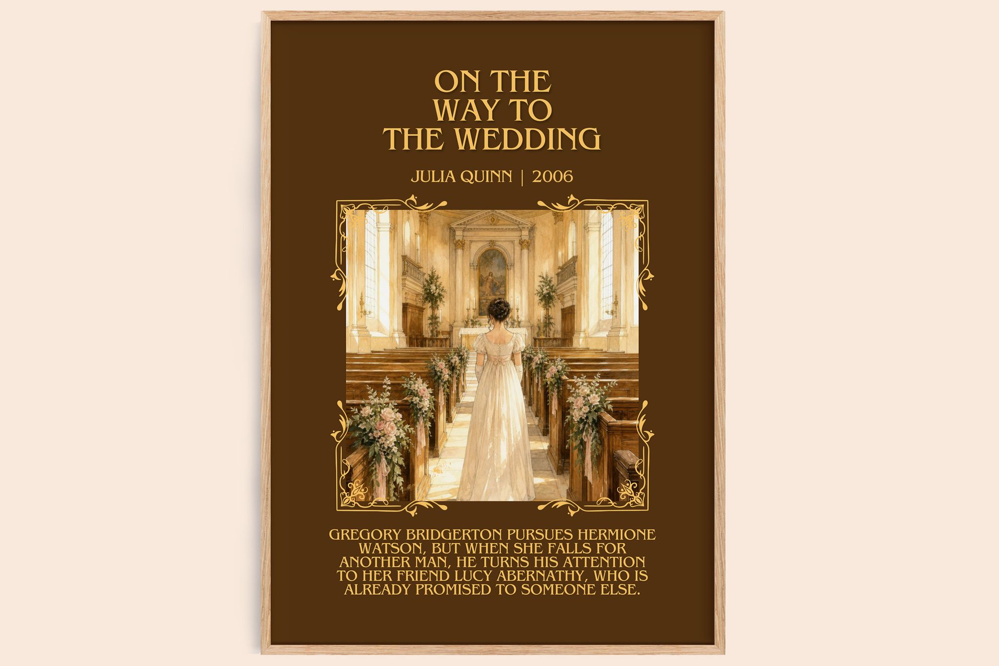 On the Way to the Wedding Minimalist Book Poster by Julia Quinn