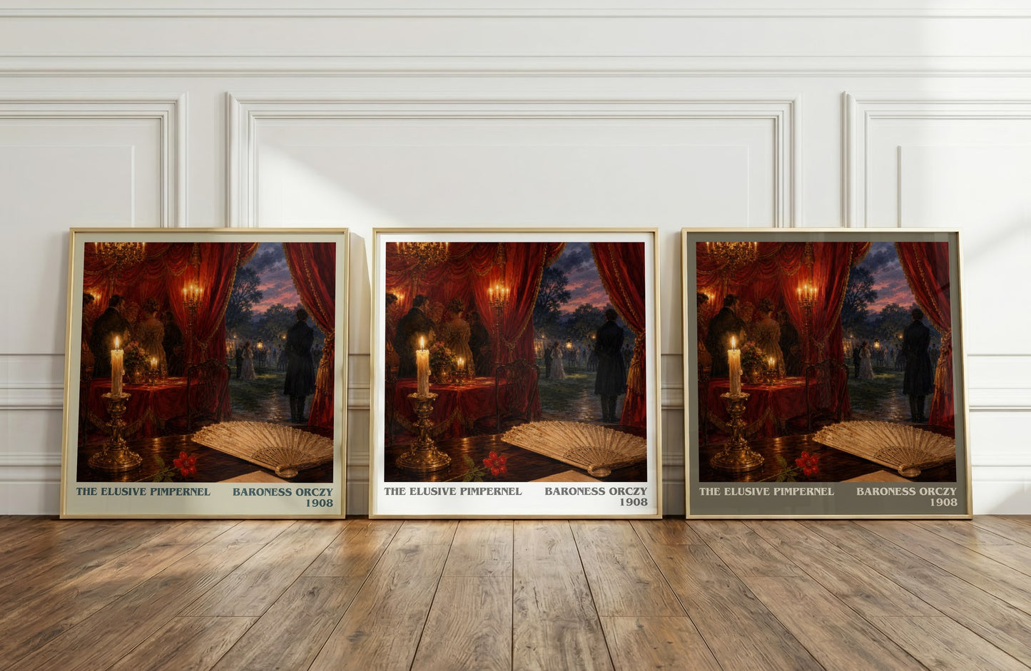 The Elusive Pimpernel literary art print colour and style options – Baroness Orczy book art