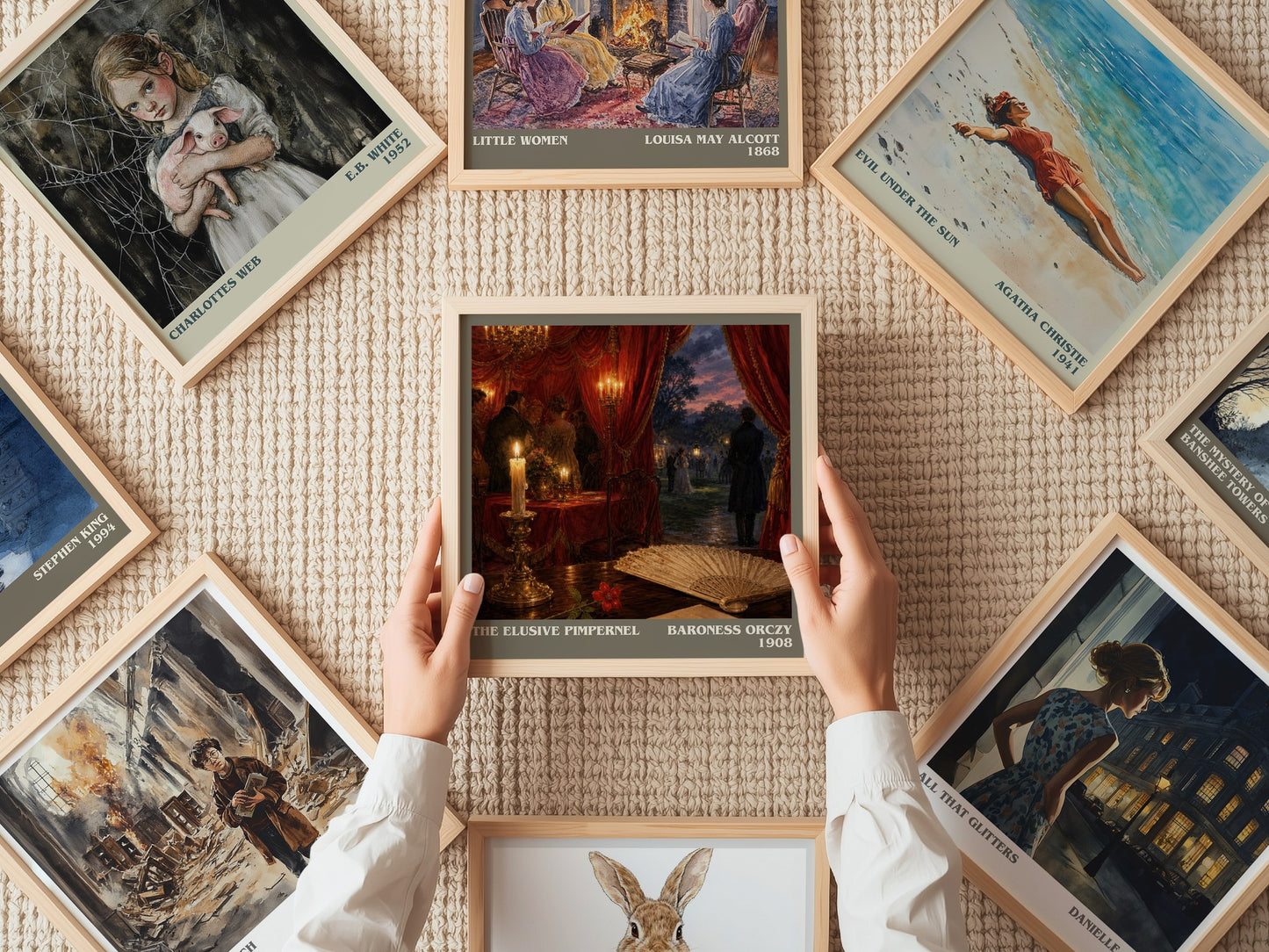 The Elusive Pimpernel literary book poster framed on wall – historical fiction wall art