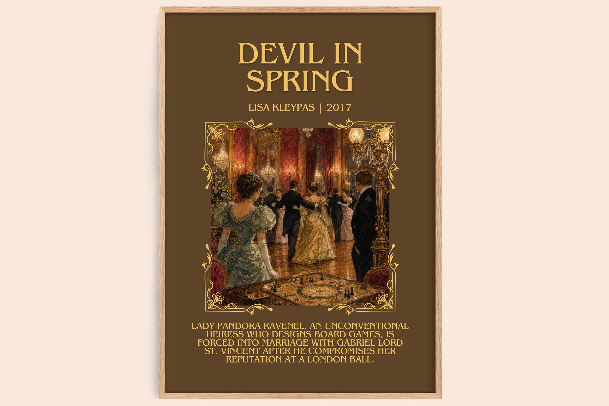 Devil in Spring Minimalist Book Poster by Lisa Kleypas