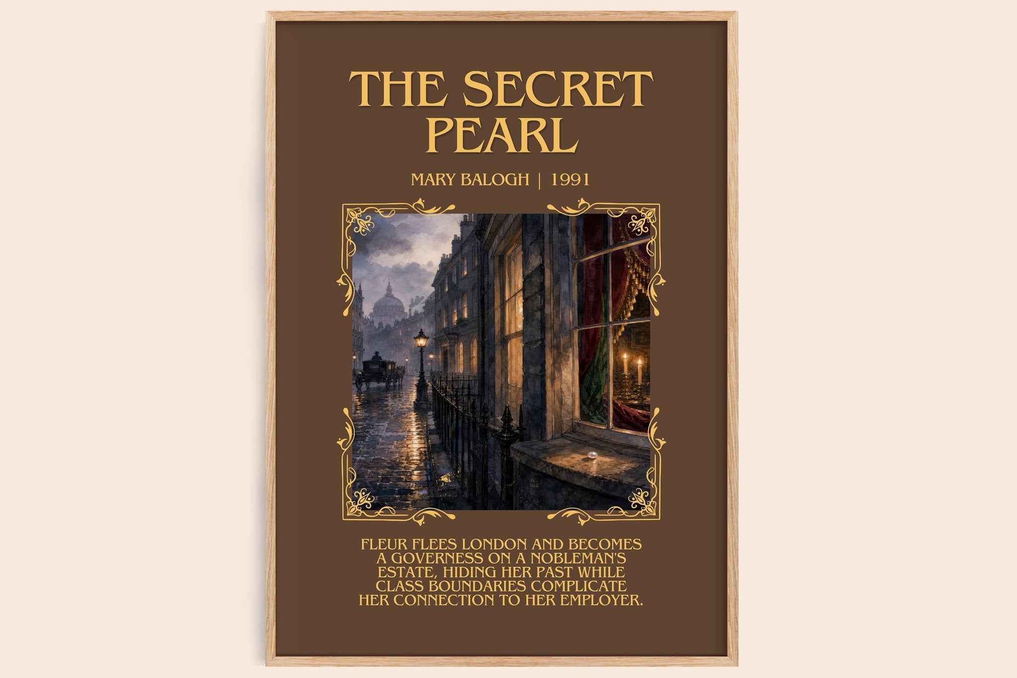 The Secret Pearl Minimalist Book Poster by Mary Balogh