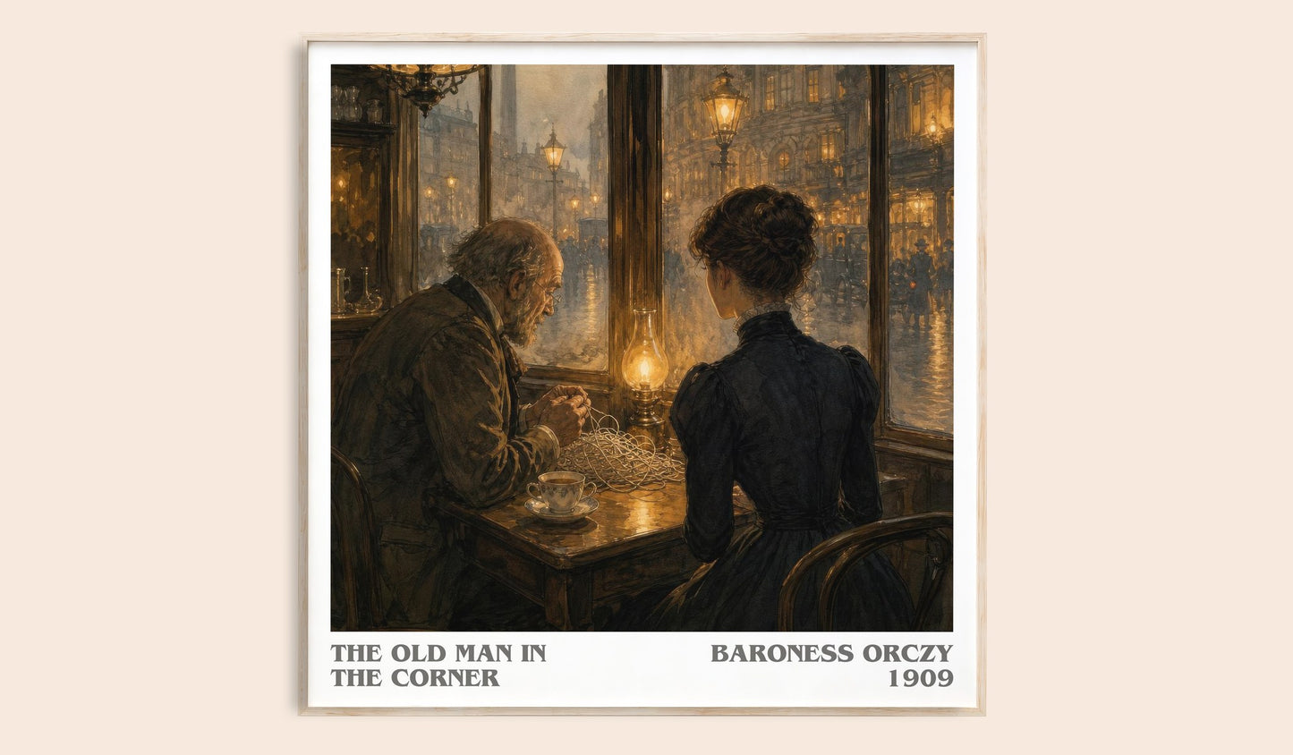 The Old Man In The Corner literary book poster by Baroness Orczy – framed literary art print