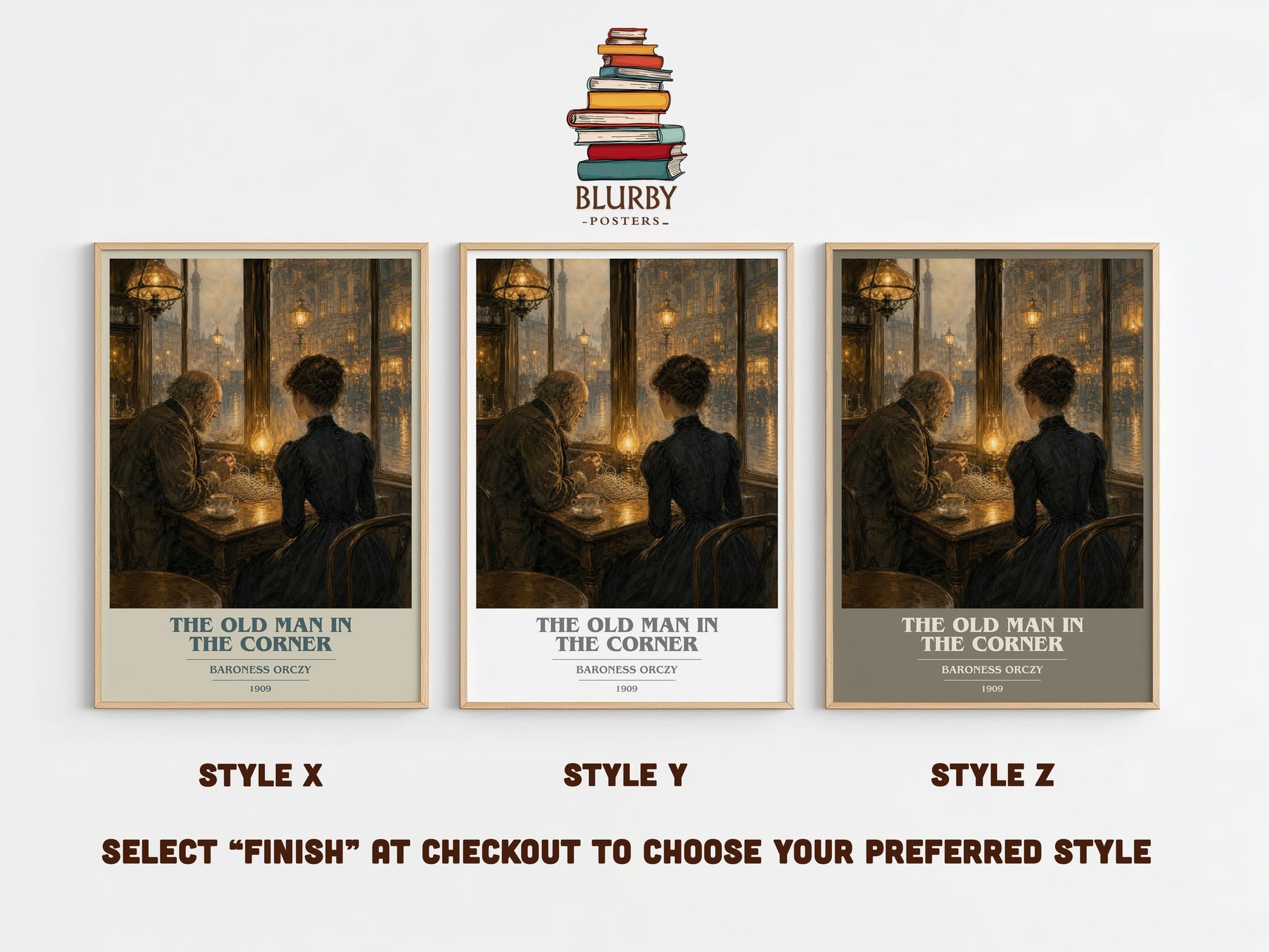 The Old Man In The Corner book cover print in frame leaning in hallway – mystery wall art