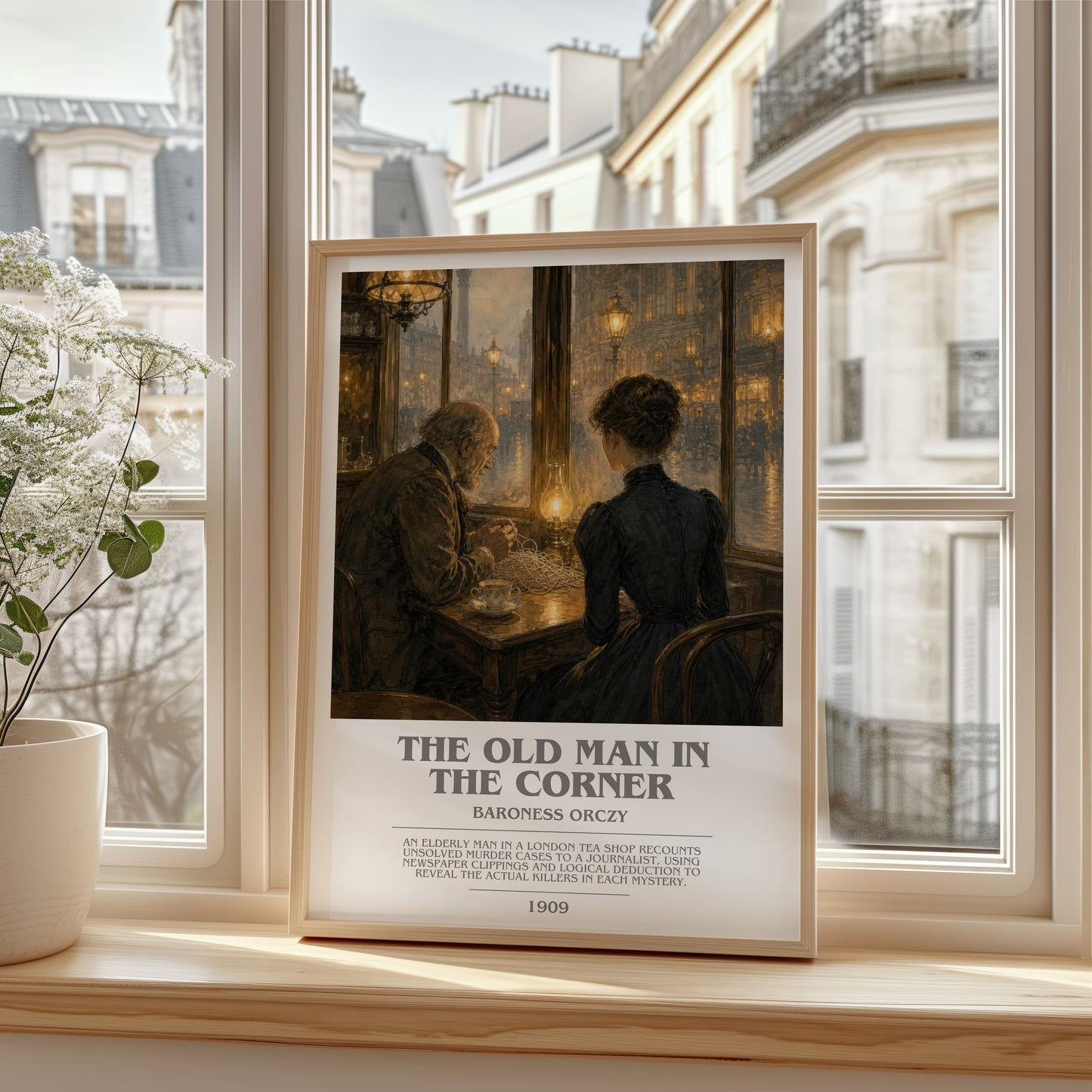 The Old Man In The Corner bookish poster colour and style options – Baroness Orczy book art