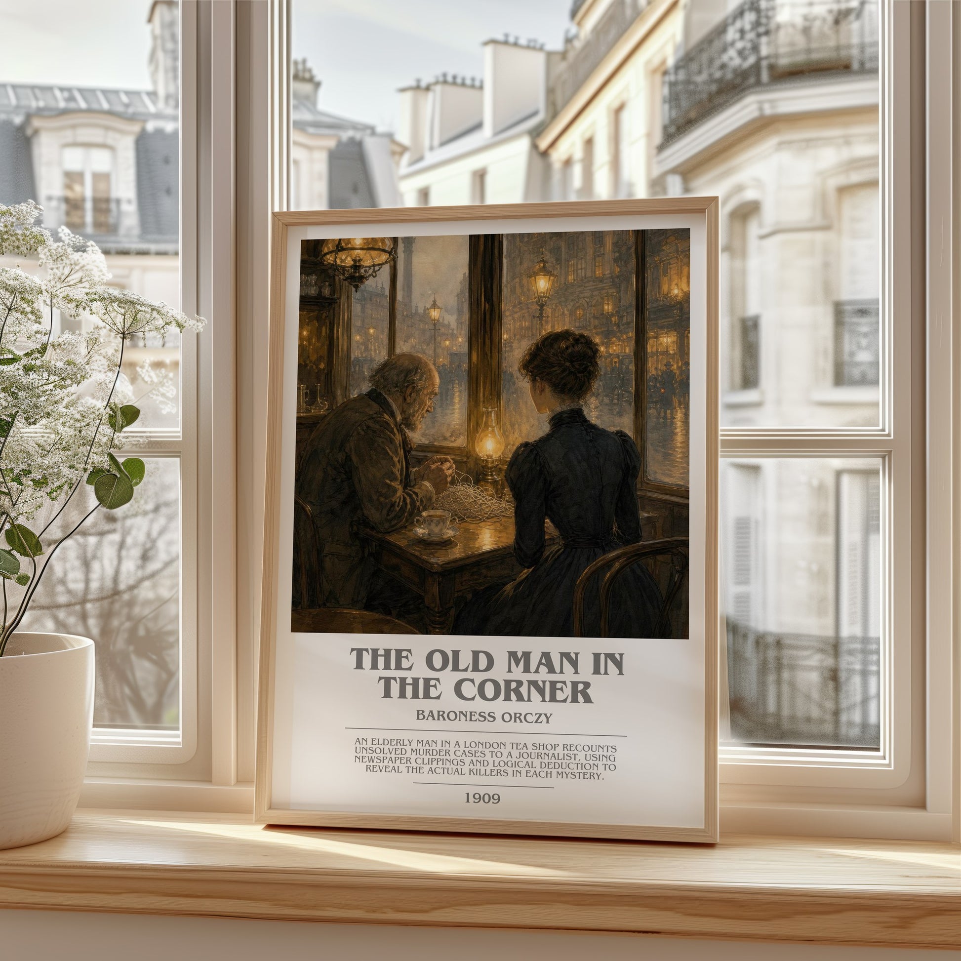 The Old Man In The Corner bookish poster colour and style options – Baroness Orczy book art