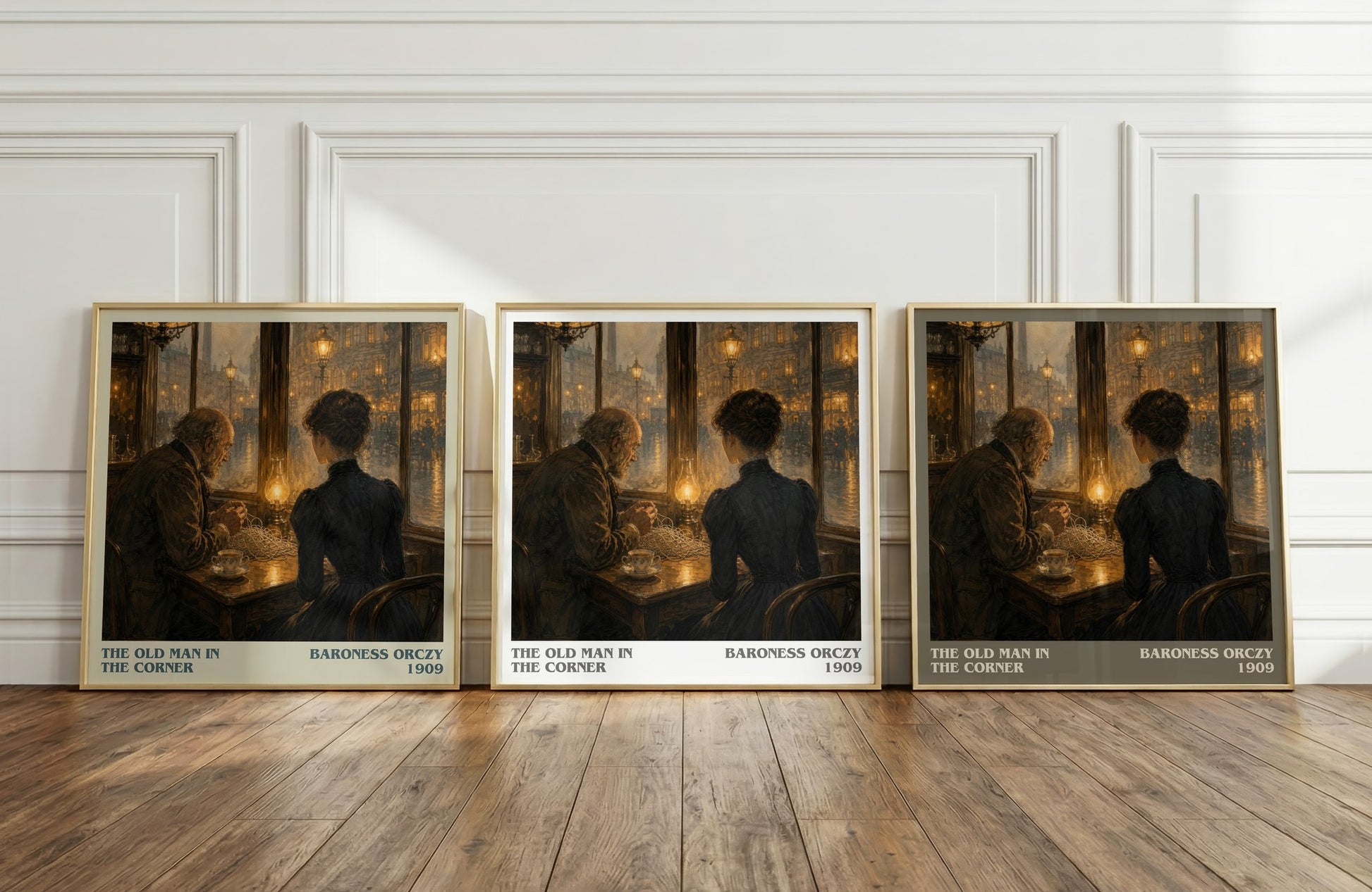 The Old Man In The Corner literary art print colour and style options – Baroness Orczy book art
