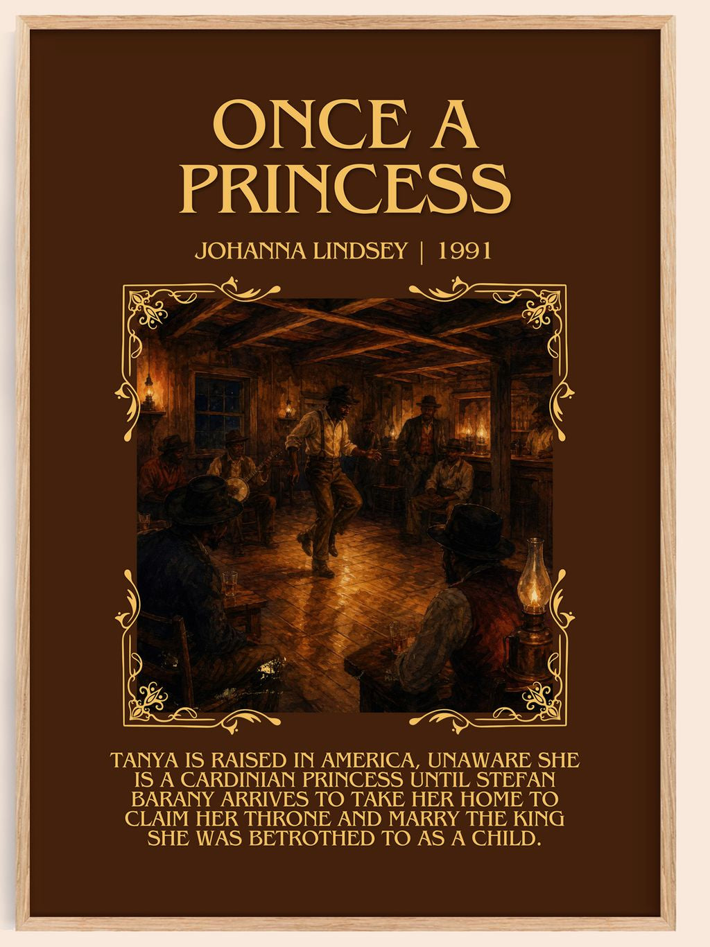 Once a Princess Minimalist Book Poster by Johanna Lindsey – book poster