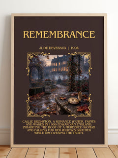 Remembrance Minimalist Book Poster by Jude Deveraux – image 2