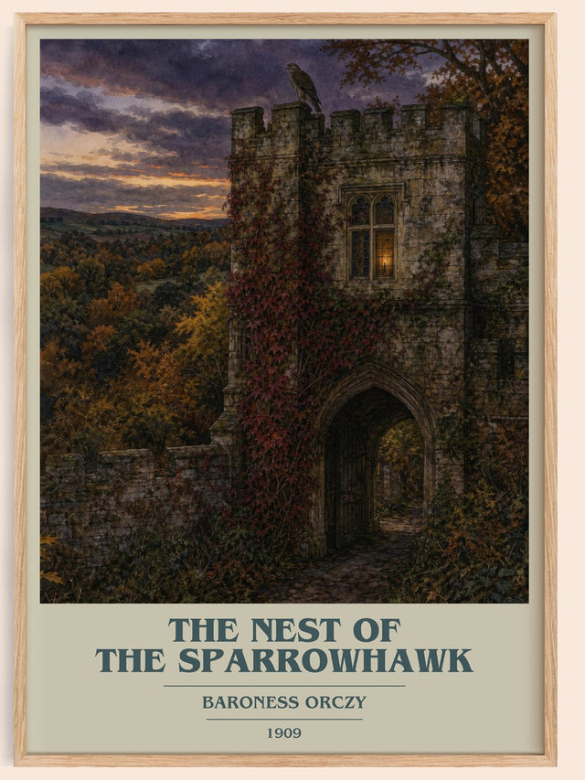 The Nest Of The Sparrowhawk Book Cover Poster by Baroness Orczy