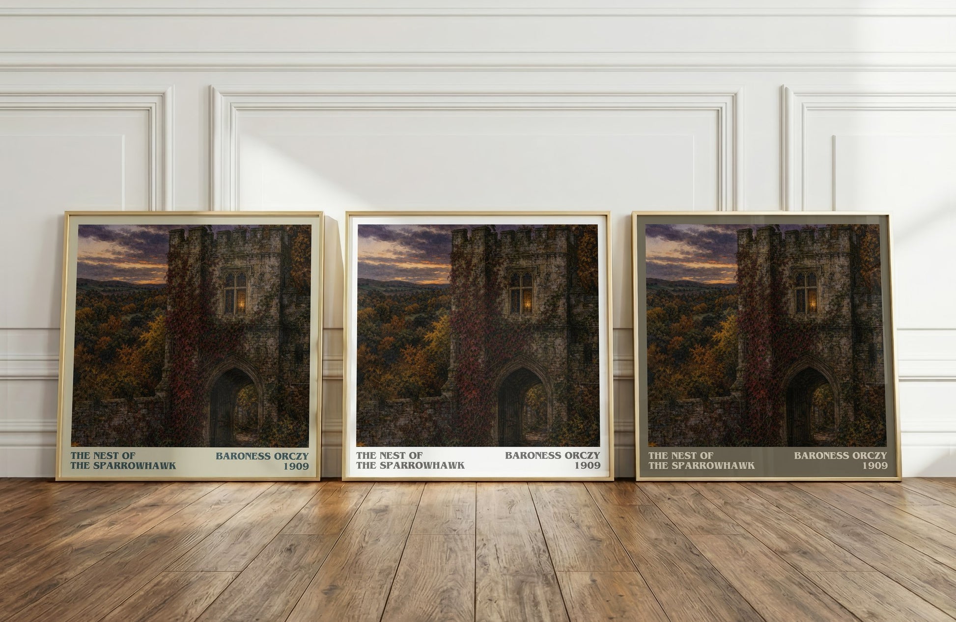 The Nest Of The Sparrowhawk literary art print colour and style options – Baroness Orczy book art