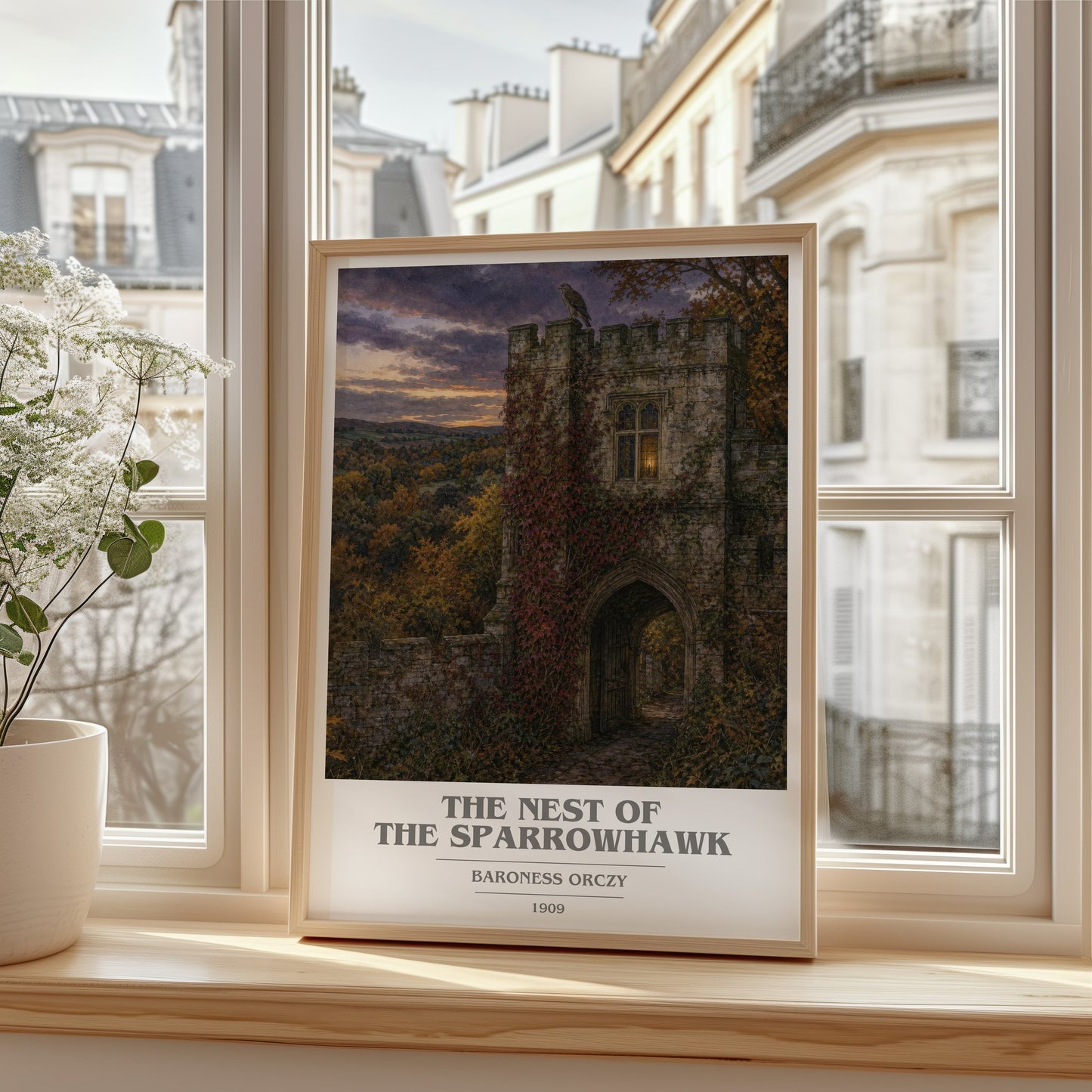 The Nest Of The Sparrowhawk book cover poster colour and style options – Baroness Orczy book art