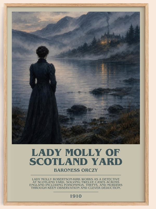 Lady Molly Of Scotland Yard bookish book poster by Baroness Orczy – framed literary art print