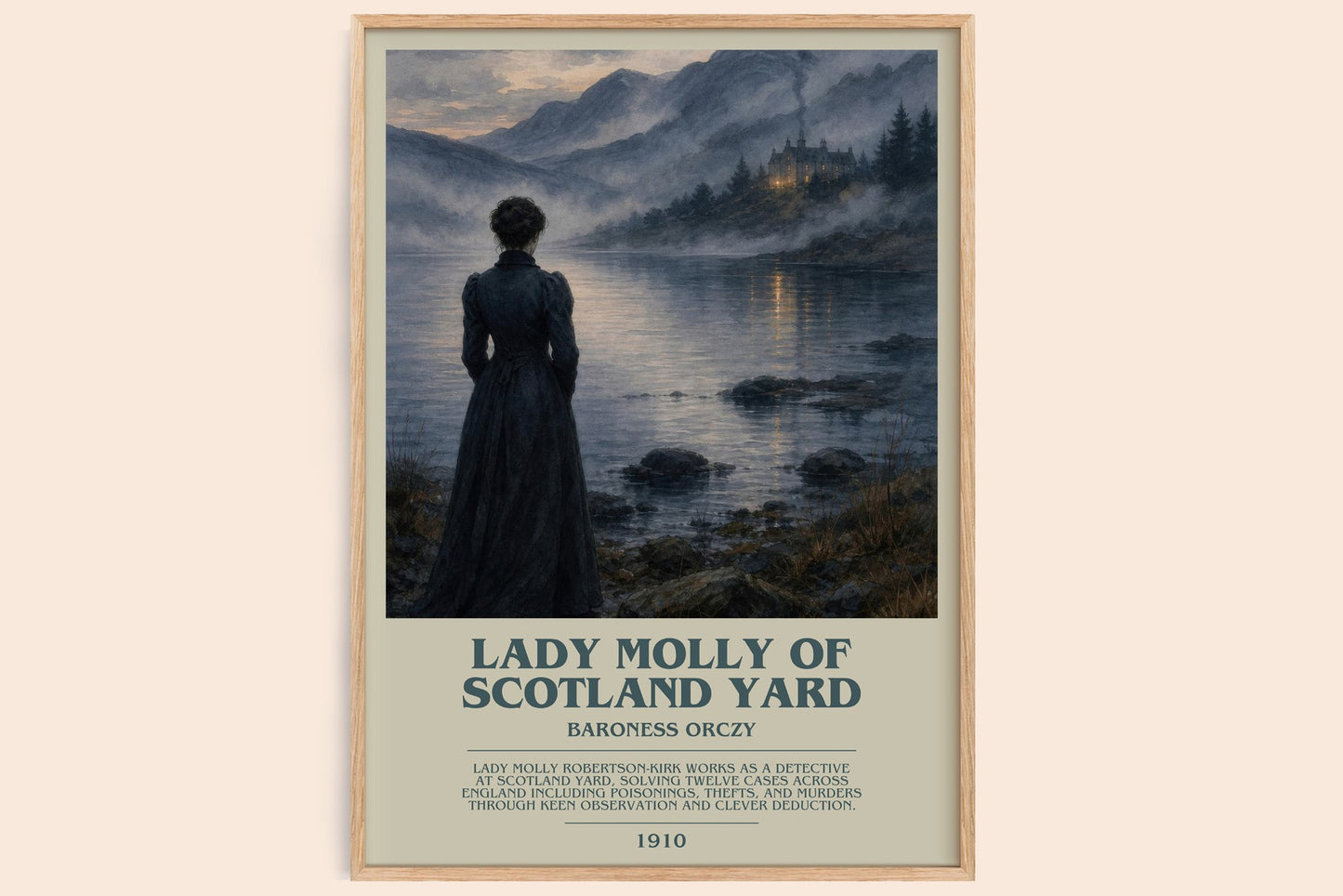 Lady Molly Of Scotland Yard bookish book poster by Baroness Orczy – framed literary art print