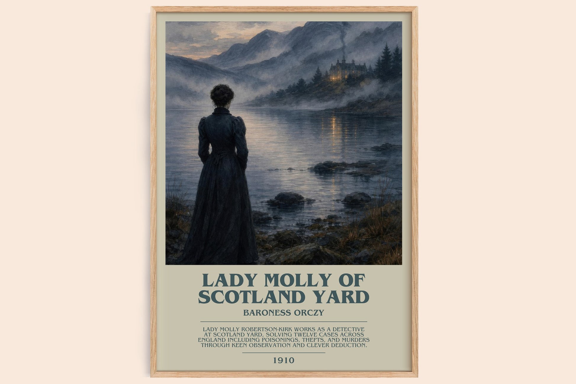 Lady Molly Of Scotland Yard bookish book poster by Baroness Orczy – framed literary art print