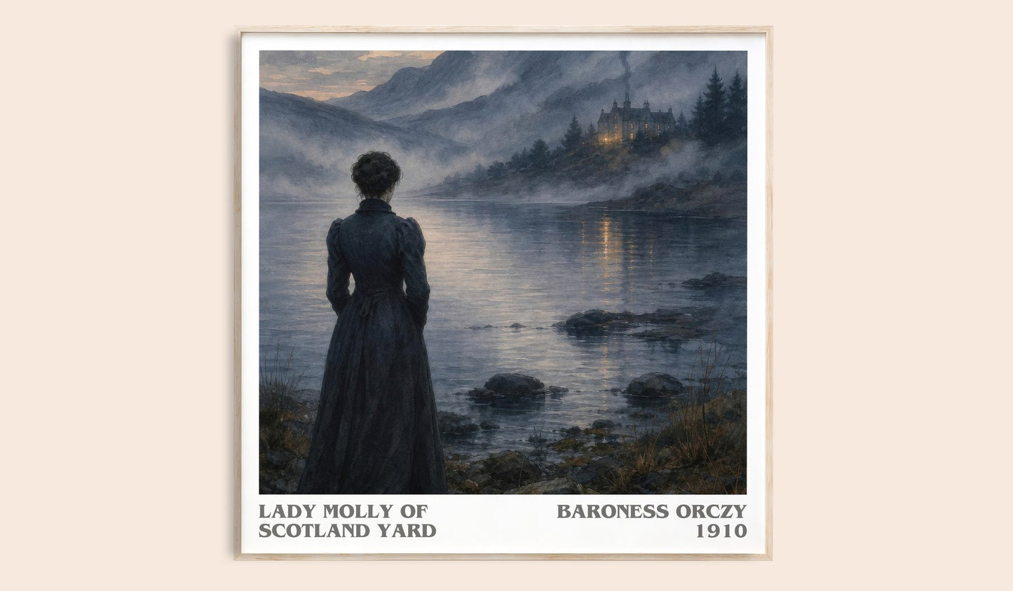 Lady Molly Of Scotland Yard literary book poster by Baroness Orczy – framed literary art print