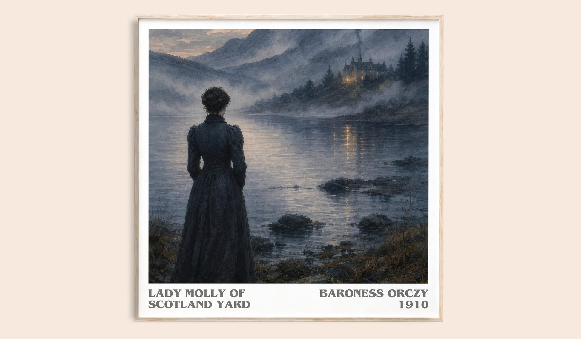 Lady Molly Of Scotland Yard literary book poster by Baroness Orczy – framed literary art print