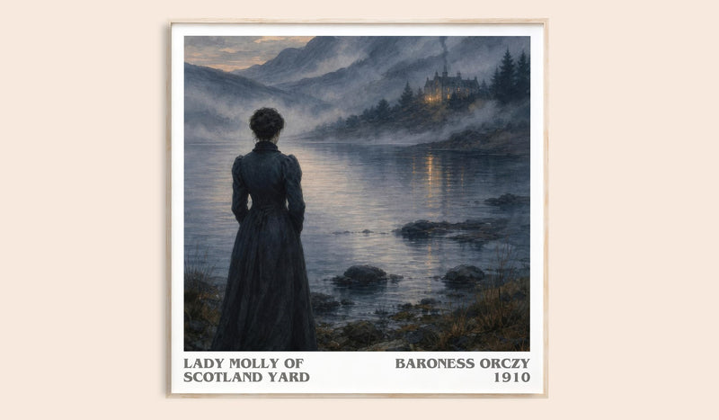 Lady Molly Of Scotland Yard literary book poster by Baroness Orczy – framed literary art print