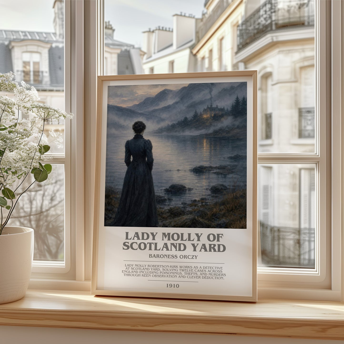 Lady Molly Of Scotland Yard bookish poster colour and style options – Baroness Orczy book art