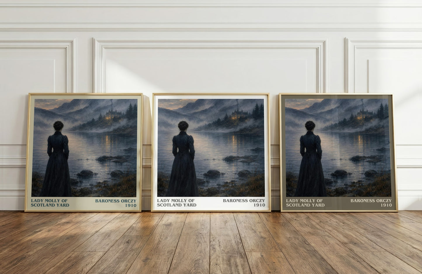 Lady Molly Of Scotland Yard literary art print colour and style options – Baroness Orczy book art
