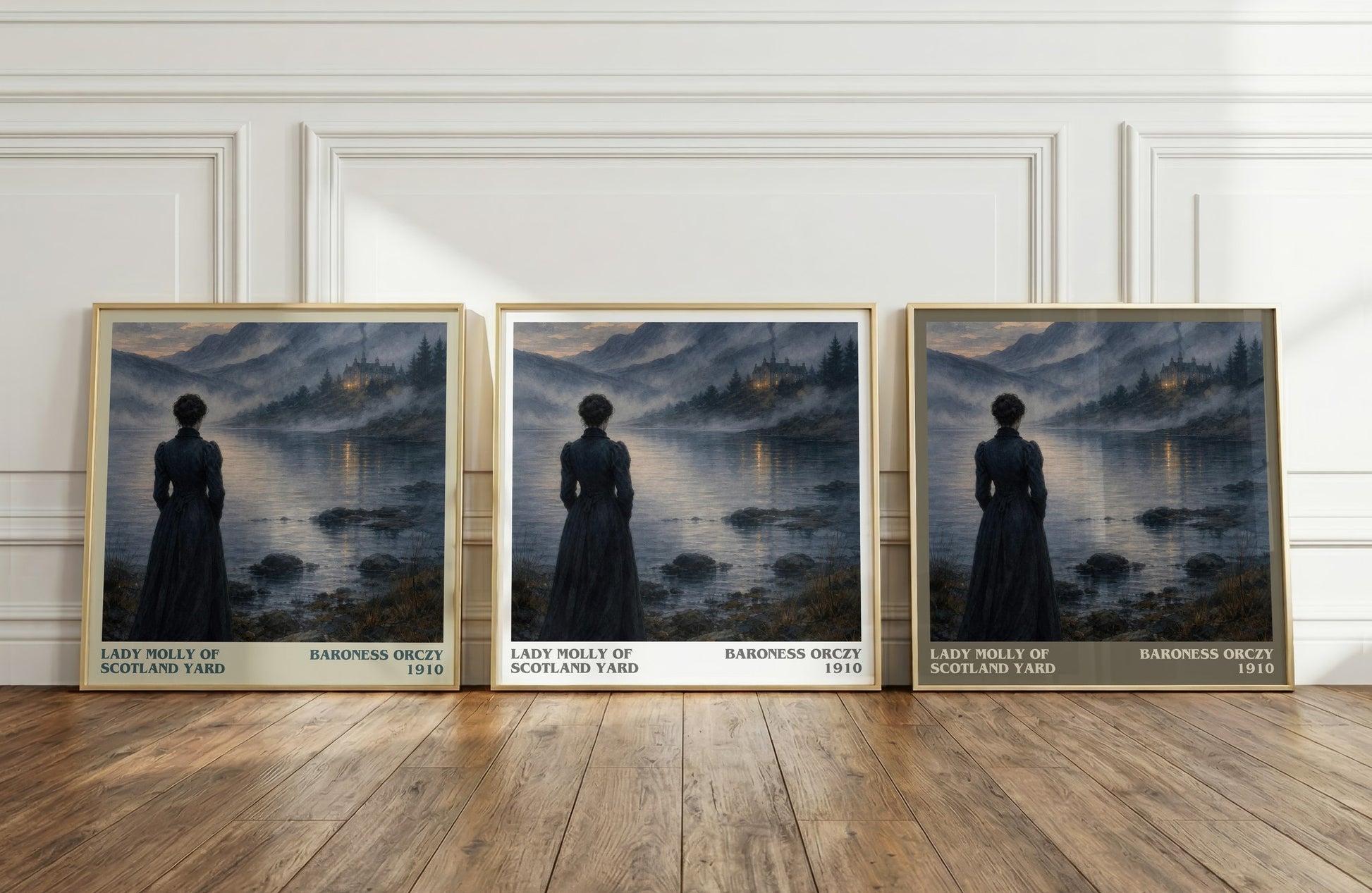 Lady Molly Of Scotland Yard literary art print colour and style options – Baroness Orczy book art